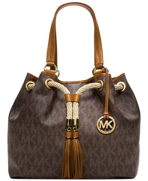 michael kors jet set gathered tote brown|michael kors jet set duffle.